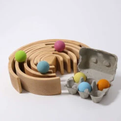 Grimm's | Large Rainbow Natural -Simple Play Stories Grimms Large Rainbow Natural 6 Pastel Balls