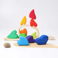 Grimm's | Rainbow Hearts -Simple Play Stories Grimms Rainbow Hearts Blocks 2
