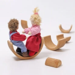 Grimm's | Small Rainbow Natural -Simple Play Stories Grimms Small Rainbow Tunnel Natural 6