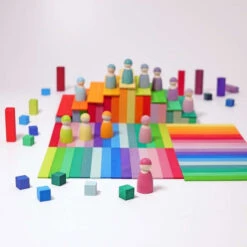 Grimm's | Small Stepped Pyramid -Simple Play Stories Grimms Small Stepped Pyramid Building Blocks 3