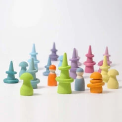 Grimm's | Pastel Rainbow Forest -Simple Play Stories Grimms Spiel und Holz Pastel Rainbow Forest Wooden Toy 2