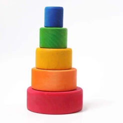 Grimm's | Stacking Bowls Outside Red -Simple Play Stories Grimms Stacking Bowls Outside Red 3