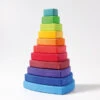 Grimm's | Triangular Stacking Tower | Large Rainbow