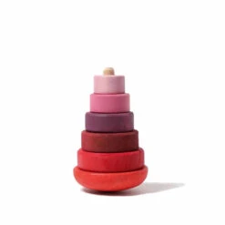 Grimm's | Wobbly Stacking Tower | Pink