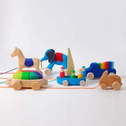 Grimm's | Holly Horse On Wheels -Simple Play Stories Grimms Wooden Toy Pullalong Range b227a504 89d6 44b9 9e19 7c60012feba9