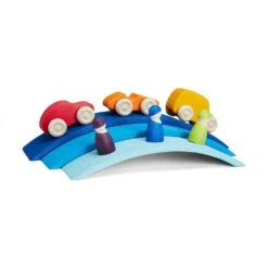 Grimm's | Coloured Wooden Cars | 6 Pieces -Simple Play Stories Grimms coloured wooden car set 6 pieces 2