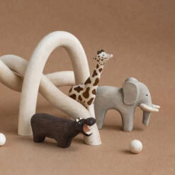 Iz Vetvey | Wooden Elephant -Simple Play Stories Iz Vetvey Safari Animals