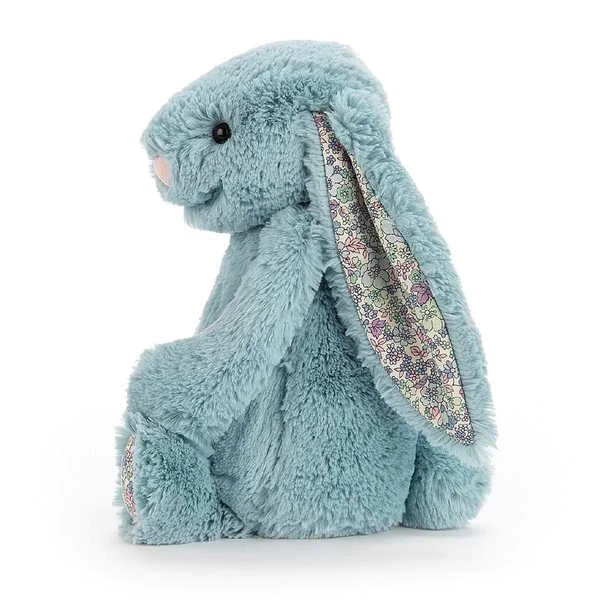 Jellycat | Blossom Bashful Bunny Medium Aqua 2 Jellycat | Blossom Bashful Bunny Medium Aqua - Image 2