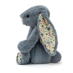 Jellycat | Blossom Bashful Bunny Medium Dusky Blue -Simple Play Stories Jellycat Blossom Bashful Bunny Medium Dusky Blue 2