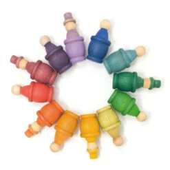 Grapat | 12 Mates Coloured -Simple Play Stories Joguines Grapat 12 Mates Cups Wooden Toys 8