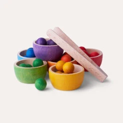 Grapat | Bowls And Marbles | 43 Pieces -Simple Play Stories Joguines Grapat Bowls Marbles Tong 3