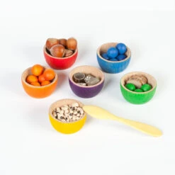 Grapat | Bowls And Marbles | 43 Pieces -Simple Play Stories Joguines Grapat Bowls Marbles Tong 9