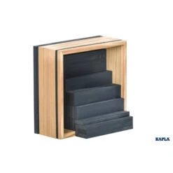 KAPLA | Wooden Building Planks | 40 Squares | Dark Blue