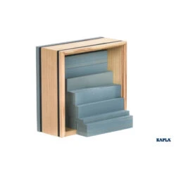 KAPLA | Wooden Building Planks | 40 Squares | Light Blue