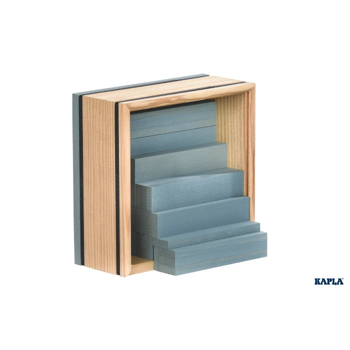 KAPLA | Wooden Building Planks | 40 Squares | Light Blue 1 KAPLA | Wooden Building Planks | 40 Squares | Light Blue