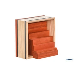 KAPLA | Wooden Building Planks | 40 Squares | Orange