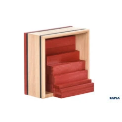 KAPLA | Wooden Building Planks | 40 Squares | Red