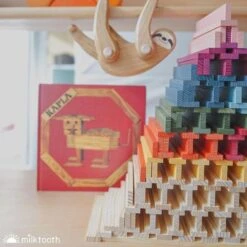 KAPLA | Wooden Building Planks | 40 Squares | Green -Simple Play Stories KAPLA wooden building planks Kissenwonderlad for Milk Tooth 3 f4ad0154 6dbf 403b a155 7755900d515b