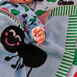 Kip And Co | Cotton Knitted Blanket | Ants Pants -Simple Play Stories Kip Co Ants Pants Cotton Knitted Blanket 2