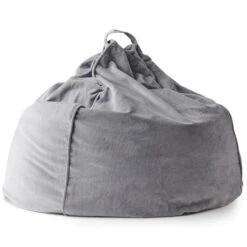 Kip & Co | Velvet Beanbag Cover | Fog Grey