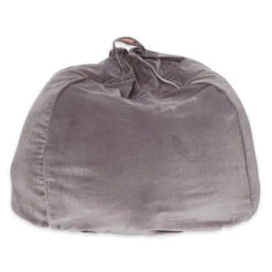 Kip & Co | Velvet Beanbag Cover | Grey Storm