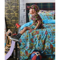 Kip And Co X Lee McConnell | Peace Out Quilt Cover -Simple Play Stories Kip Co Lee McConnell Peace Out Quilt Cover Pillow Case Sheet 3