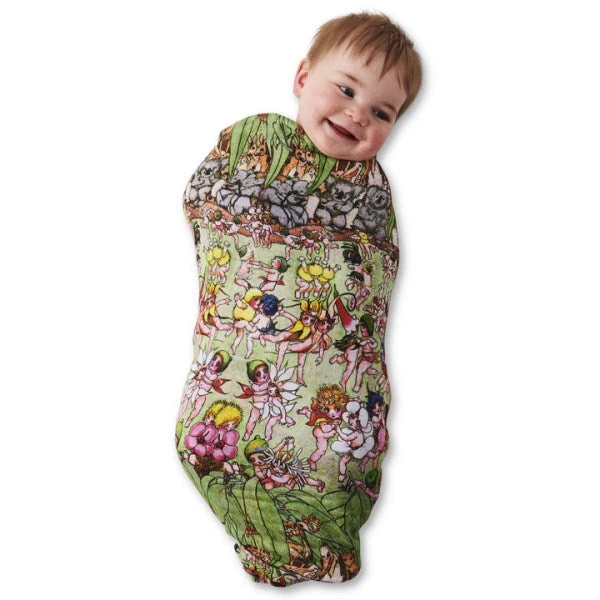 Kip And Co | May Gibbs | Bamboo Baby Swaddle | Bush Dance 1 Kip And Co | May Gibbs | Bamboo Baby Swaddle | Bush Dance