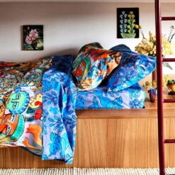 Kip & Co X Mirka | Ma Vie Organic Cotton Quilt Cover 8 Kip & Co X Mirka | Ma Vie Organic Cotton Quilt Cover -Simple Play Stories Kip Co Mirka Mora Ma Vie Quilt Cover 5