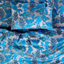 Kip & Co X Mirka | Mermaid Dreaming Organic Cotton Quilt Cover -Simple Play Stories Kip Co Mirka Mora Mermaid Dreaming Quilt Cover 2