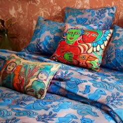 Kip & Co X Mirka | Mermaid Dreaming Organic Cotton Quilt Cover -Simple Play Stories Kip Co Mirka Mora Mermaid Dreaming Quilt Cover 6