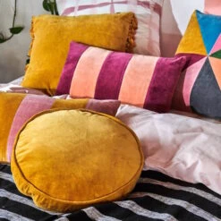 Kip And Co | Velvet Tassel Cushion | Pecan -Simple Play Stories Kip Co Pecan Velvet Tassel Cushion 3