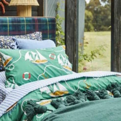 Kip And Co | Seaside Stripe Organic Cotton Fitted Sheet -Simple Play Stories Kip Co Seaside Stripe Fitted Sheet 5