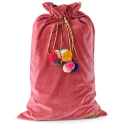 Kip And Co | Velvet Santa Sack | Desert Rose