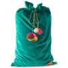 Kip And Co | Velvet Santa Sack | Jade Green