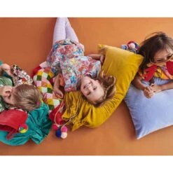 Kip And Co | Velvet Santa Sack | Jade Green -Simple Play Stories Kip Co Velvet Santa Sack Jade Green Mustard Seaspray Stocking Harlequin