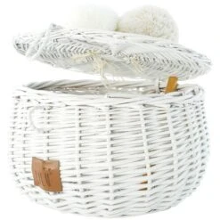 Lilu | Wicker Basket | Large | White -Simple Play Stories Lilu Wicker Basket Large White 2