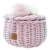 Lilu | Wicker Basket | Small | Dusty Pink