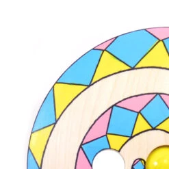 Mader | Disc Spinning Top (Level 1) -Simple Play Stories Mader Disc Spinning Top Motive V Pink Blue Yellow
