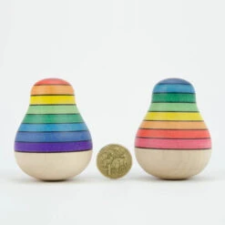 Mader | Roly Poly Pear Rainbow | Top Purple Bottom Red -Simple Play Stories Mader Roly Poly Rainbow Pear