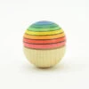 Mader | Roly Poly Wiggle Ball Rainbow | Top Purple Bottom Red