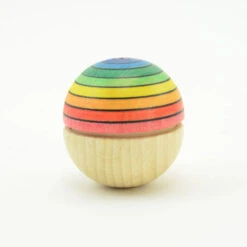 Mader | Roly Poly Wiggle Ball Rainbow | Top Purple Bottom Red