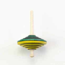 Mader | Tukanino Spinning Top (Level 2) -Simple Play Stories Mader Tukanino Spinning Top Green Yellow