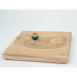 Mader | Wooden Plate For Spinning Tops | 25cm -Simple Play Stories Mader Wooden Plate for Spinning Tops Ash 25cm 4