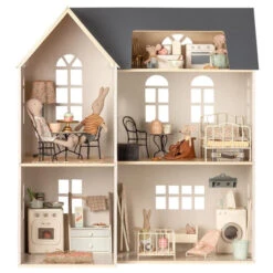 Maileg | Rabbit My Green -Simple Play Stories Maileg Doll House Miniature Shelf My Rabbit Mice Bed Cooker Chair