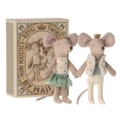 Maileg | Mice Royal Twins In Box -Simple Play Stories Maileg Mice Royal Twins in Box
