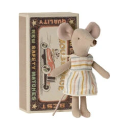 Maileg | Mouse Big Sister In Matchbox -Simple Play Stories Maileg Mouse Big Sister in Matchbox