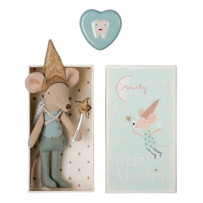 Maileg | Mouse Tooth Fairy Blue In Box 2 Maileg | Mouse Tooth Fairy Blue In Box - Image 2