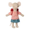 Maileg | Mouse Tricycle Big Sister With Bag Red