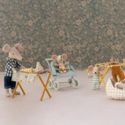 Maileg | Dad Mouse -Simple Play Stories Maileg Nursery Table for Mouse Ochre Stroller Pram Mouse Triplets 9ccf4b57 8c5e 47ea 802d feb0e2576693