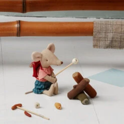 Maileg | Mouse Tricycle Big Sister With Bag Red -Simple Play Stories Maileg Tricycle Mouse Big Sister Bonfire Set